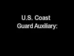U.S. Coast Guard Auxiliary: