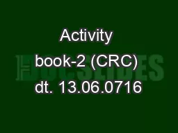 Activity book-2 (CRC) dt. 13.06.0716