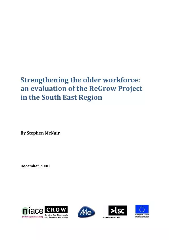 Strengthening the older workforce: