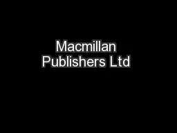 Macmillan Publishers Ltd 
