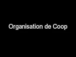 Organisation de Coop