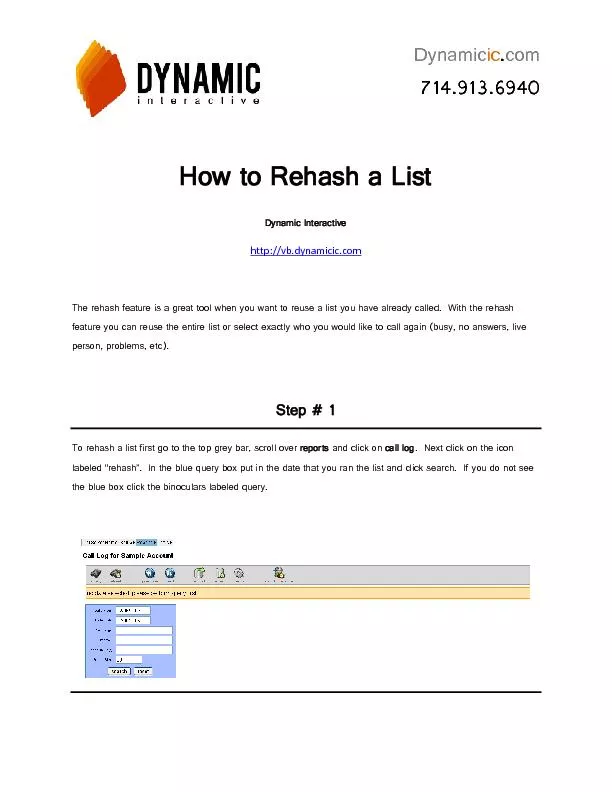 How to Rehash a List