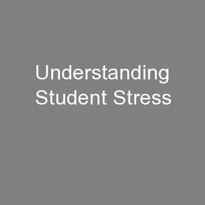 Understanding Student Stress