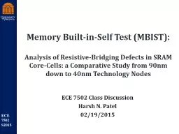 Memory Built-in-Self Test (MBIST):