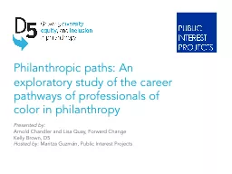 Philanthropic paths: An exploratory study of the career pat