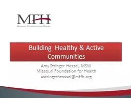 Building Healthy & Active Communities