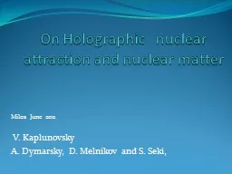 On Holographic   nuclear attraction and nuclear matter