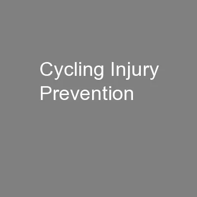 Cycling Injury Prevention