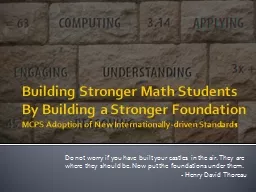 Building Stronger Math Students