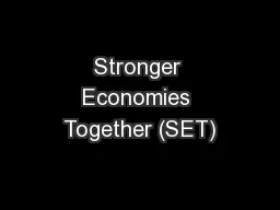 Stronger Economies Together (SET)