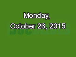 Monday, October 26, 2015