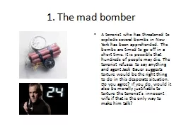 1. The mad bomber
