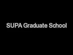 SUPA Graduate School