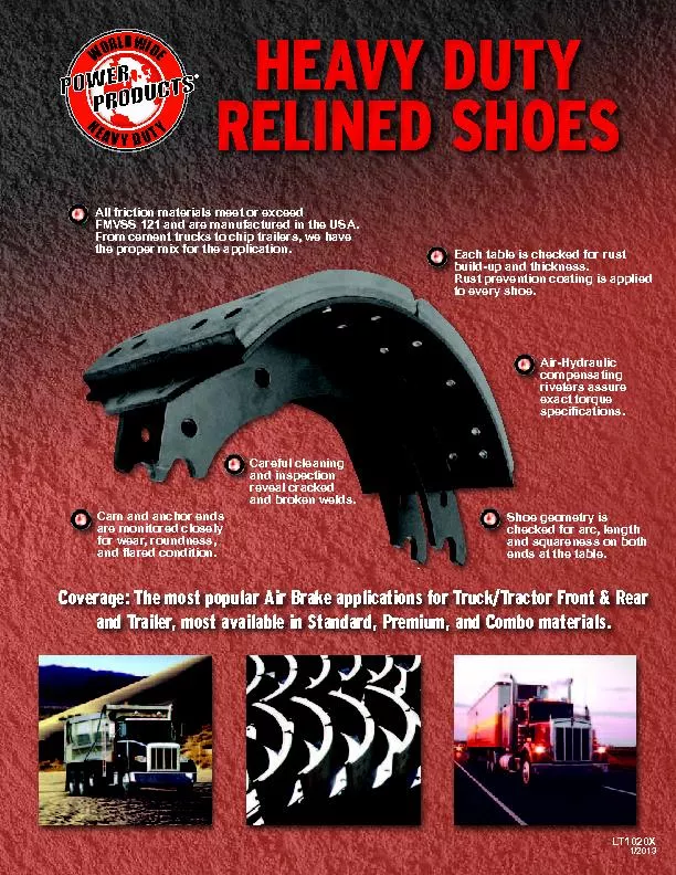 Coverage: The most popular Air Brake applications for Truck/Tractor Fr