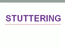 STUTTERING