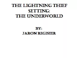 The lightning thief setting: