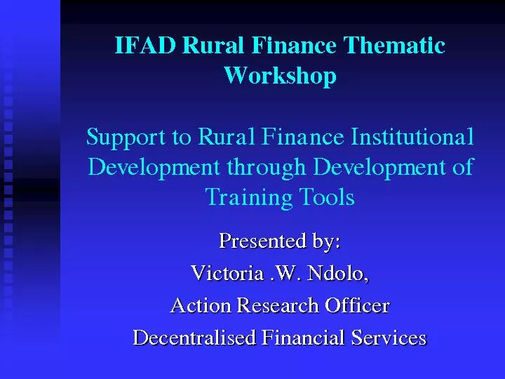 IFAD Rural Finance Thematic