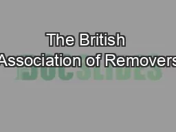 The British Association of Removers