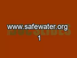 www.safewater.org  1