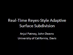 Real-Time Reyes-Style Adaptive Surface Subdivision