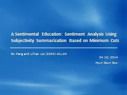 A Sentimental Education: Sentiment Analysis Using Subjectiv