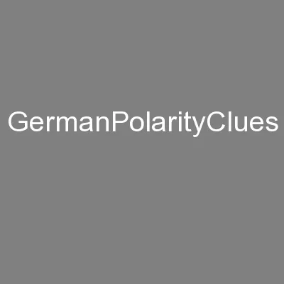 GermanPolarityClues