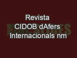 Revista CIDOB dAfers Internacionals nm