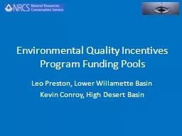 Environmental Quality Incentives Program Funding Pools