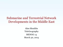 Submarine and Terrestrial Network Developments in the Middl
