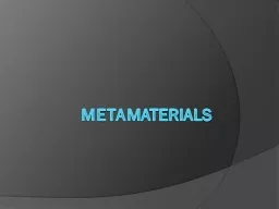 Metamaterials