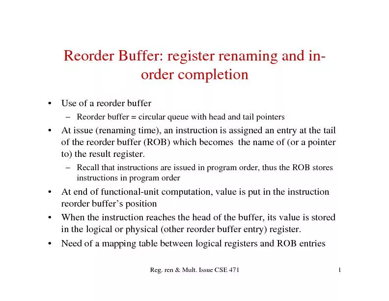 ReorderBuffer:registerrenamingandin-ordercompletion