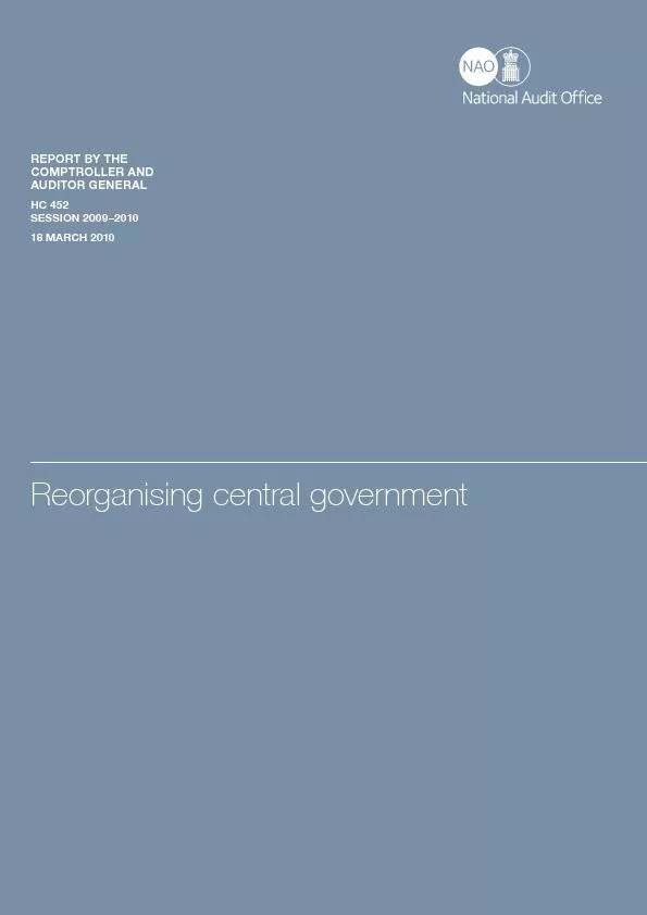 Reorganising central government