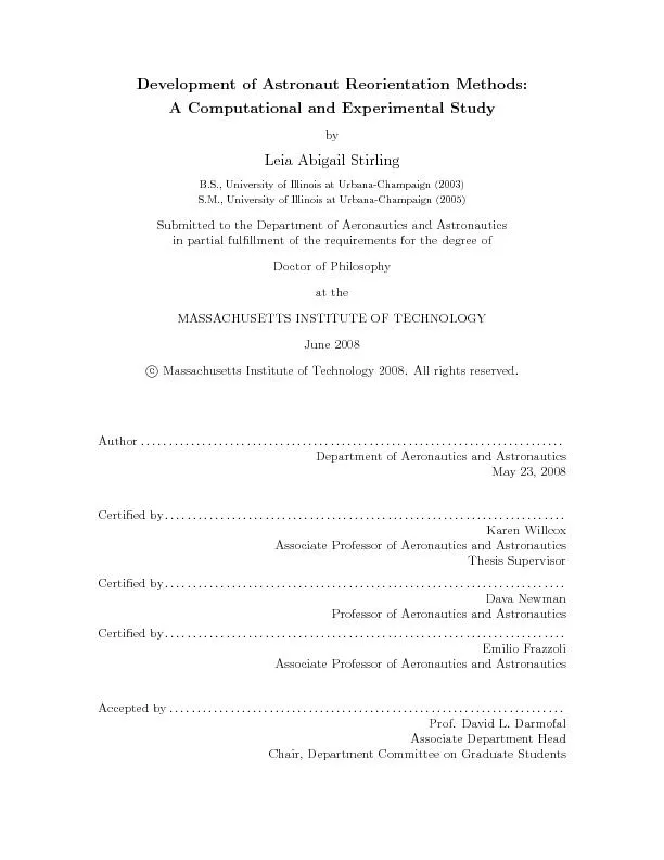 DevelopmentofAstronautReorientationMethods:AComputationalandExperiment