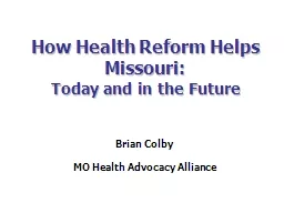 How Health Reform Helps Missouri: