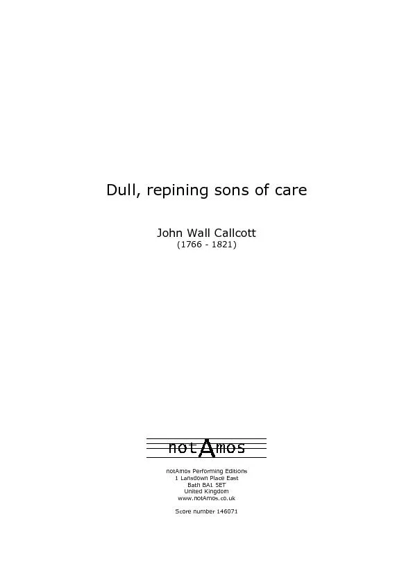 Dull, repining sons of care