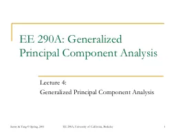 EE 290A: Generalized Principal Component Analysis