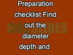 Shock Chlorinating Your Well Preparation checklist Find out the diameter depth and  nonpumping