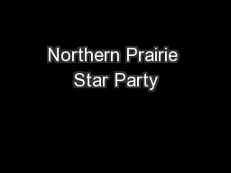 Northern Prairie Star Party