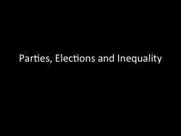 Parties, Elections and Inequality