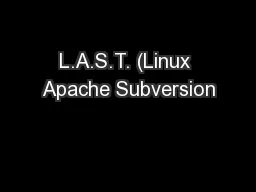 L.A.S.T. (Linux Apache Subversion