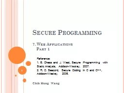 Secure Programming