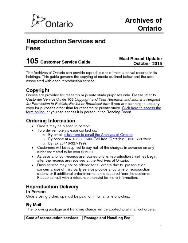 Reproduction Services and