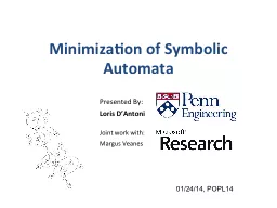 Minimization of Symbolic Automata