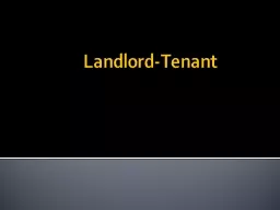 Landlord-Tenant