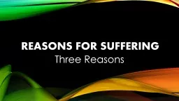Reasons for Suffering