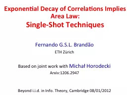 Exponential Decay of Correlations Implies Area Law: