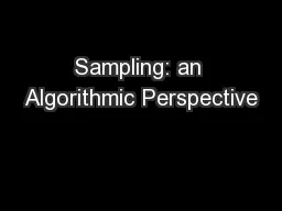 Sampling: an Algorithmic Perspective
