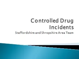 Controlled Drug Incidents