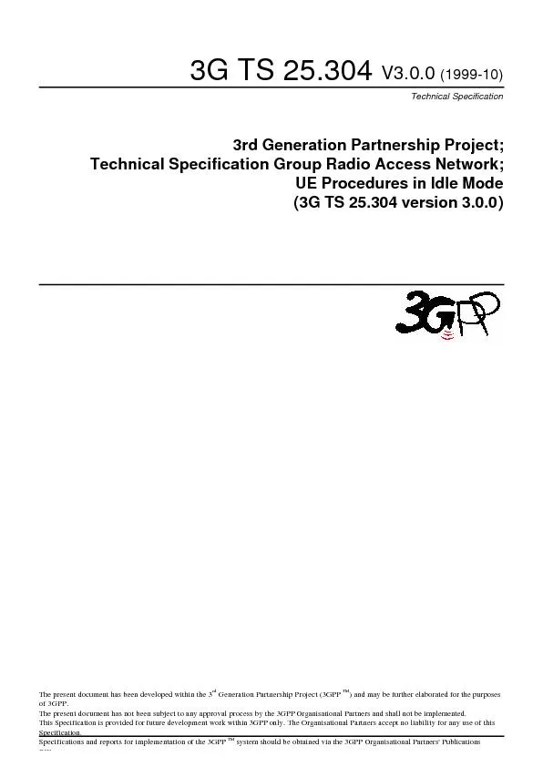 Technical Specification3rd Generation Partnership Project;Technical Sp