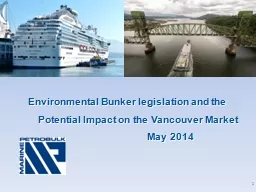Environmental Bunker legislation and